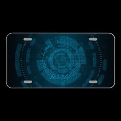 License Plare Novelty Car Front Cyber Network Technology Futuristic