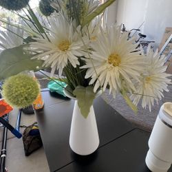 Spring flower setup with vase