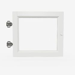 OXBERG 15 3/4" x 13 3/4" Glass Door, White
