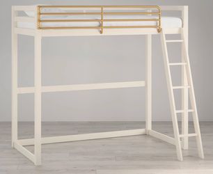 Metal Loft Bed w/Mattress