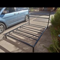 5 DRAWER CHEST/ , QUEEN SIZE BED METAL  FRAME, MATRESS 