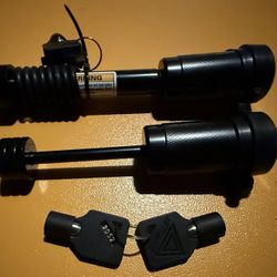 METOWARE Keyed Alike Trailer Hitch Receiver & Coupler Lock Kit Fits Class III IV Receiver 5/8" Dia Pin Lock, 1/4” Dia 2-1/2" Trailer Coupler Lock For 