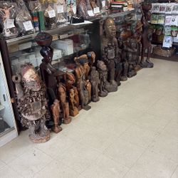 African Wood Statues 