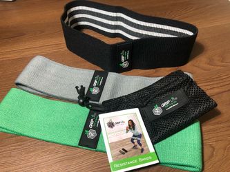 Booty Bands Fabric Resistance Bands for Yoga Home Workout (Set of 3)