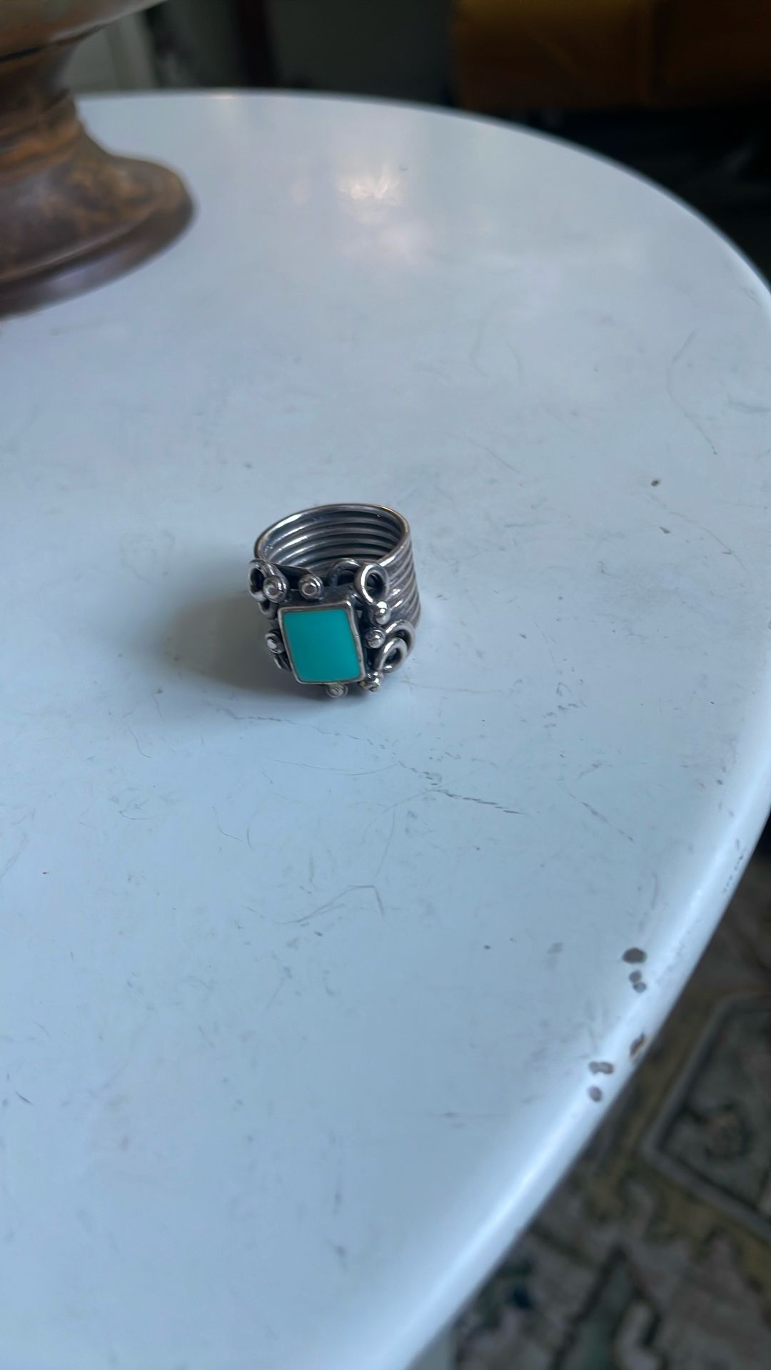 Sterling Silver And Turquoise Ring