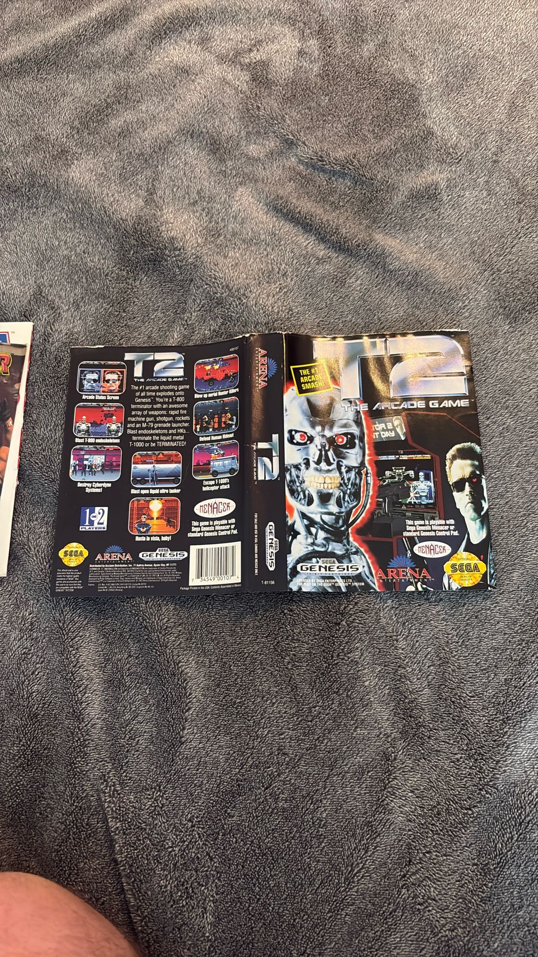 Sega Genesis T2 The Arcade Game Cover Art Only