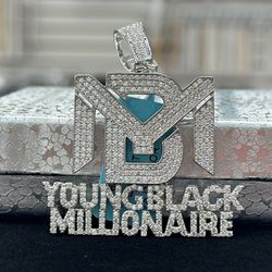 Sterling Silver Young Millionaire Moissanite Pendant 