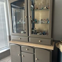 China Cabinet 7 Feet High And 3 And Half Wide