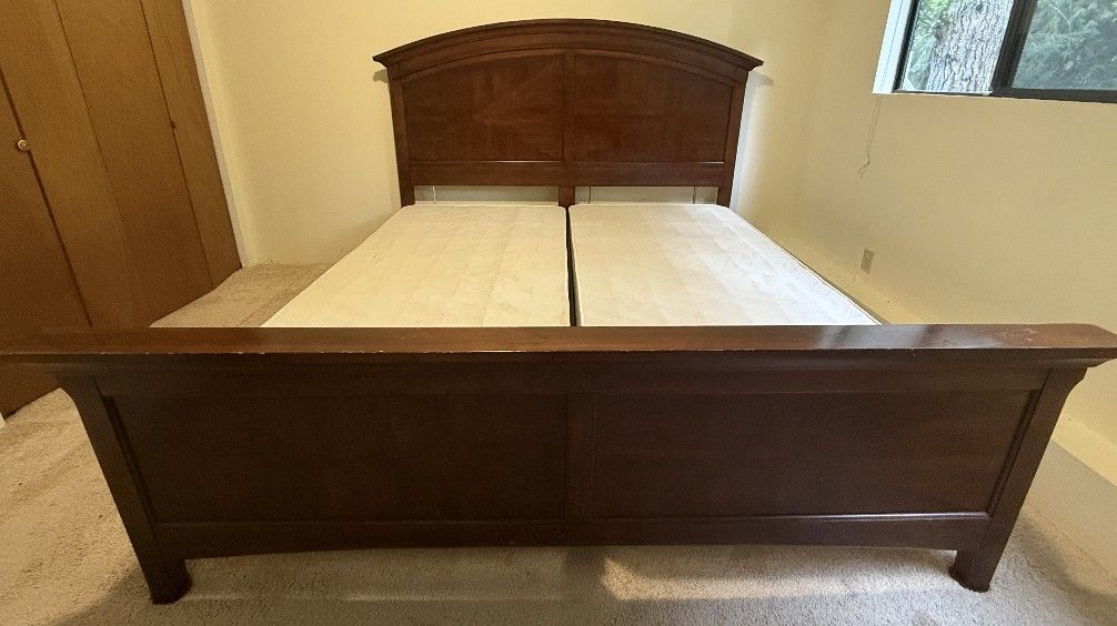 King Size Bed Frame Split Box Springs Optional If Needed