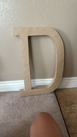 Large Paper Mache Letter D 2ft