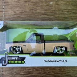 Jada Toy Just Trucks 1:24 Scale 1985 Chevy C10 Model Brown Diecast