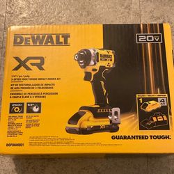 Dewalt Xr 20 V Max 1/4” Three Speed, High, Torque Impact Driver Kit 1  Ah4.0 Battery And Charger And Tool Bag $140 Firm Cash Only