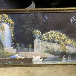 Woman And Swan Picture