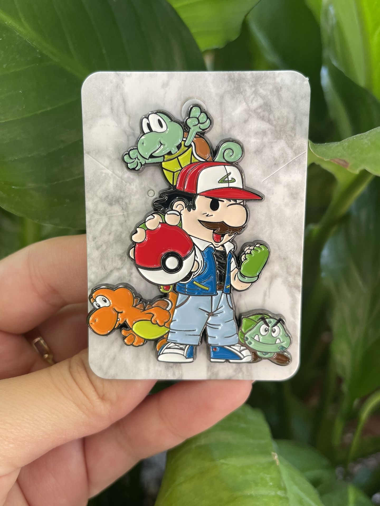 Ash X Super Mario Pokemon Pin