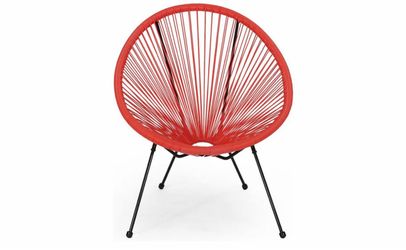 Christopher Knight Home Outdoor Hammock Weave Chair with Steel Frame (Set of 2) - Orange and Black Finish  109