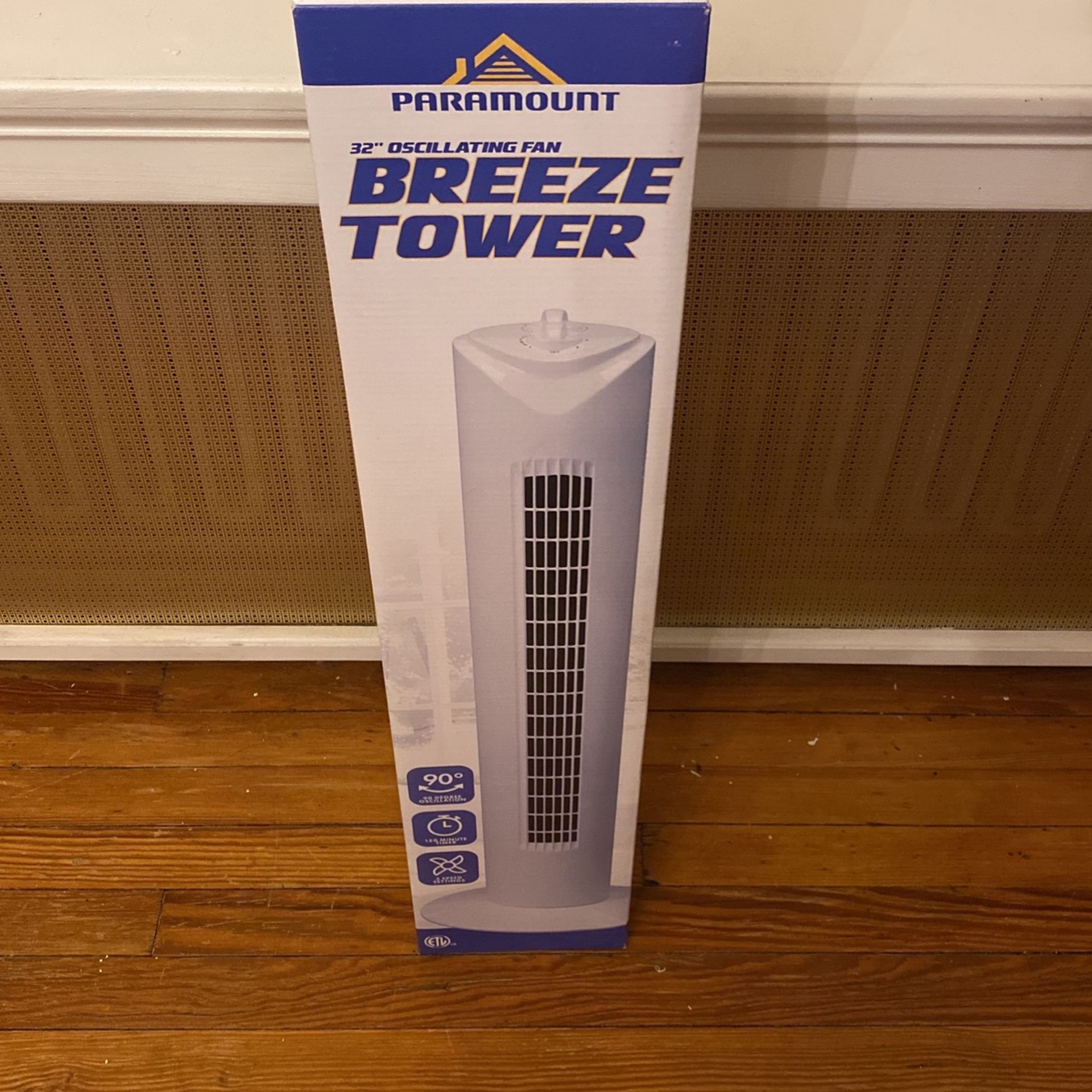 32” Oscillating fan Breeze tower 3 Speed