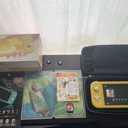 Nintendo Switch Lite + Pokemon Sword & Shield + Case + Screen Protector + Thumb Grips