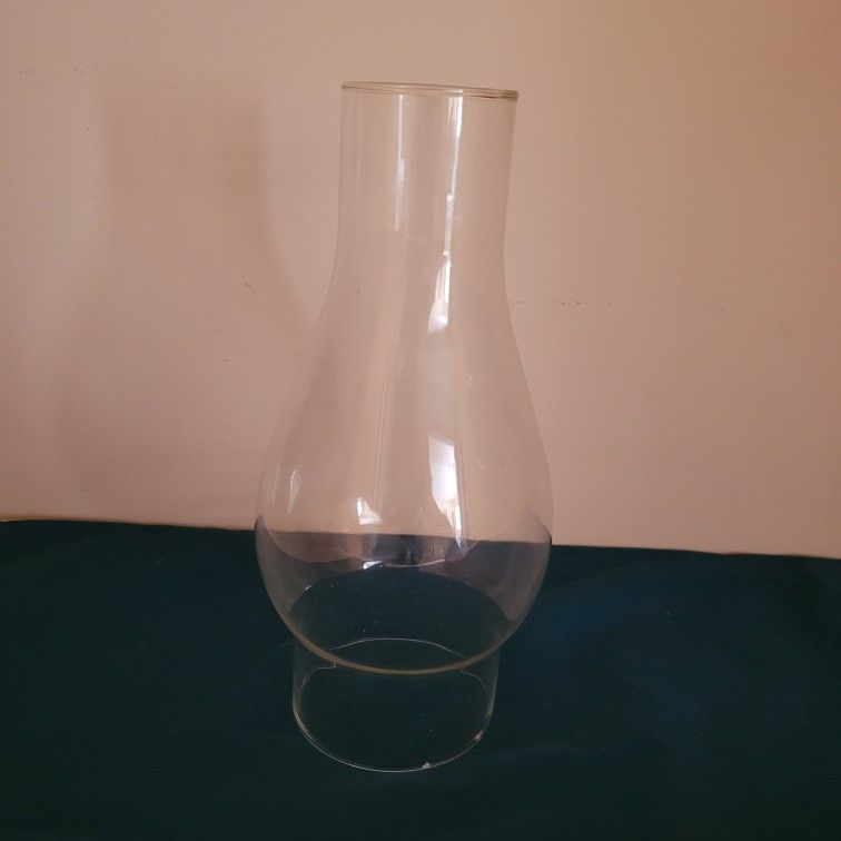 Vintage 9" Tall Glass Oil Lamp Chimney