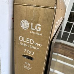 LG 77” Model G2 / OLED New In Box. 1mm Mark On Metallic Frame 