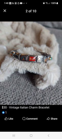 Vintage Italian Charm Bracelet 