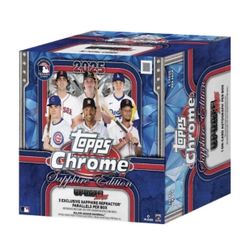 2025 Topps Chrome Baseball Update Series Sapphire Edition Hobby Box 