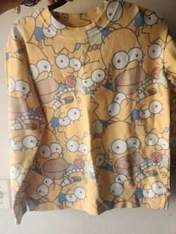 The Simpsons Sweatshirt Unisex Long Sleeve Size S