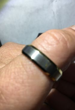Men’s wedding engagement band gold plated over Stainless steel