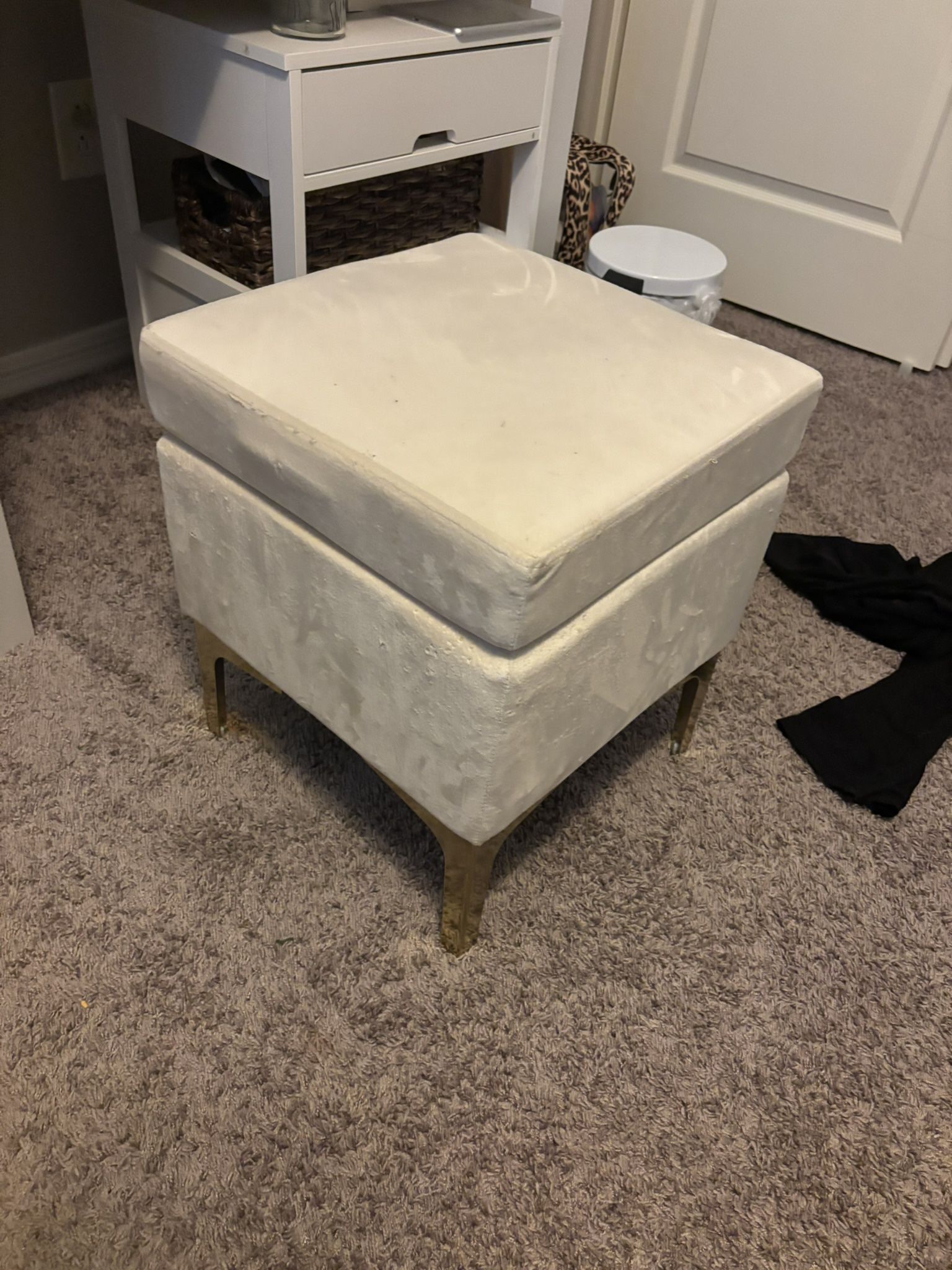 Cream Ottoman Chair