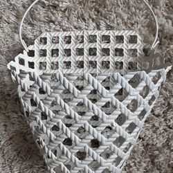 Wall Hanging Container/white metal