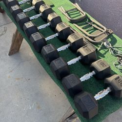 Rubber Dumbbells 30-50’s 