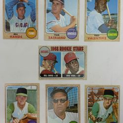 1968 Topps Lot Rookie Jose Vidal - Hands - Satriano - Valentine - Donaldson - Duncan - Franks 
