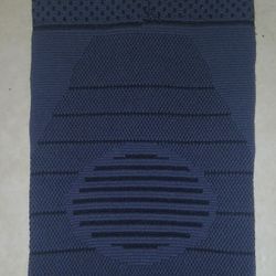 Blue Knit Knee Compression Sleeve