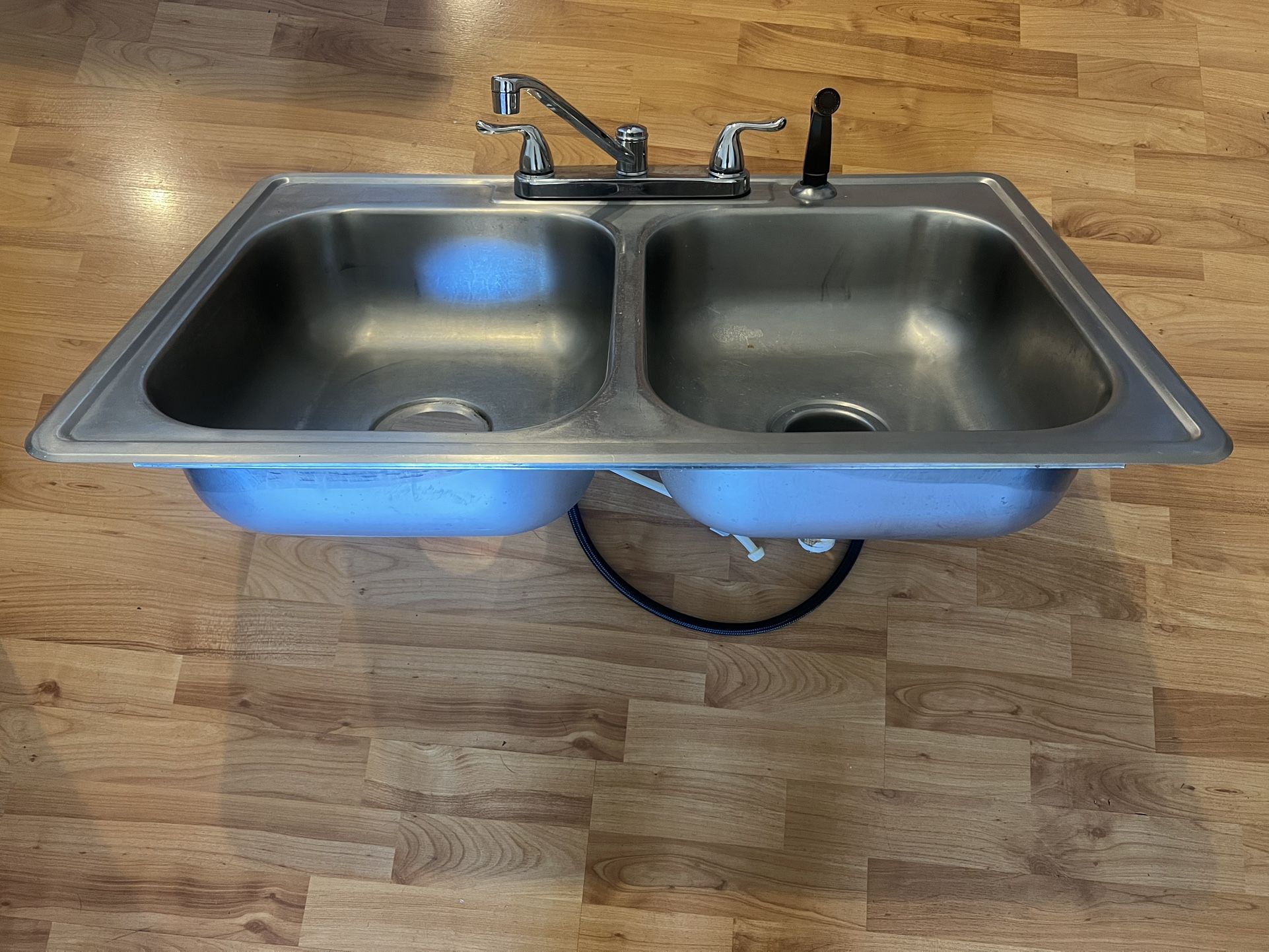 Double-basin Stainless Steel Drop-in Kitchen Sink