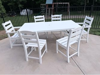 Poly wood outdoor dining set