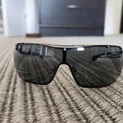 SPS51G PRADA Mens Designer Sunglasses Black Shield