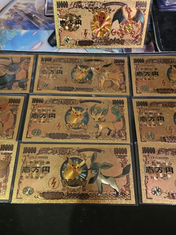 Pokemon Gold Banknotes