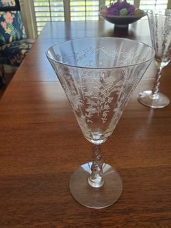 Fostoria CRYSTAL 6 Wine Glasses