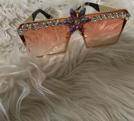 Red Bedazzled jeweled sunglasses