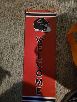 Chicago Bears Welcome Sign Wall Decor