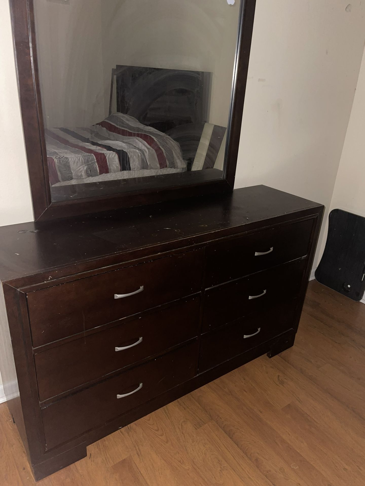 Dresser and mirror