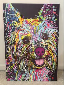 Yorkie - 26”x18” Dean Russo Animal Art on Canvas