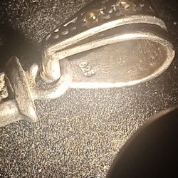 Vintage 1959 .925 Silver Cross Crystal Rhinestones 