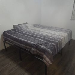 King Size Mattress And Metal Frame