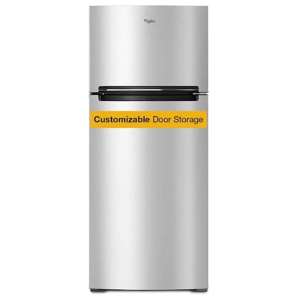 28 in. 17.64 cu. ft. Wide Top Freezer Refrigerator in Stainless Steel with EZ Connect Ice Maker Compatibility
