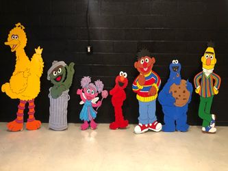 Sesame Street Character Cutout Standees Set of 7
