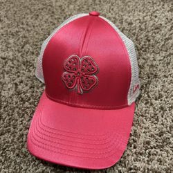 Black Clover Pink Mesh Trucker Hat Clover Logo