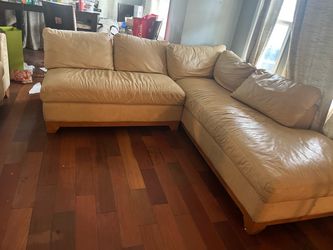 Leather sectional couch