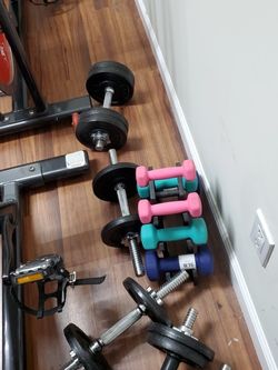 Spin Bike And Adjustable Weights 