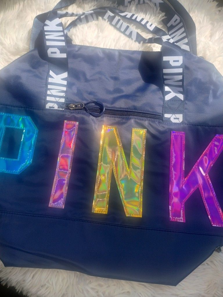 *Brand New* Waterproof Duffle Bag, Adjustable Strap Navy Blue