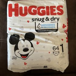 Huggies Size 1 64 Pack